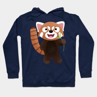 Cute red panda cartoon illustration Hoodie